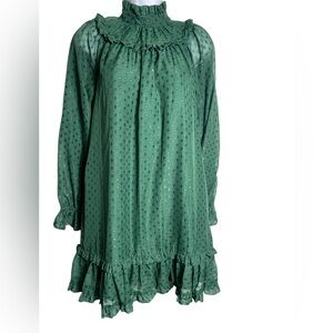 LDT dress SIZE 2 Stunning green dress‎ with sheer sleeves